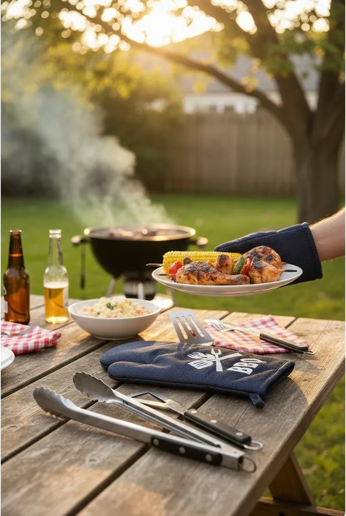 BBQ Jeans edényfogó , 18 x 28 cm