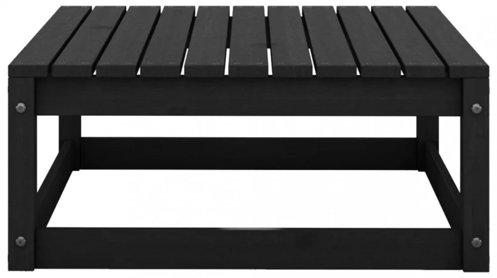 5 részes fekete tömör fenyőfa kerti ülőgarnitúra