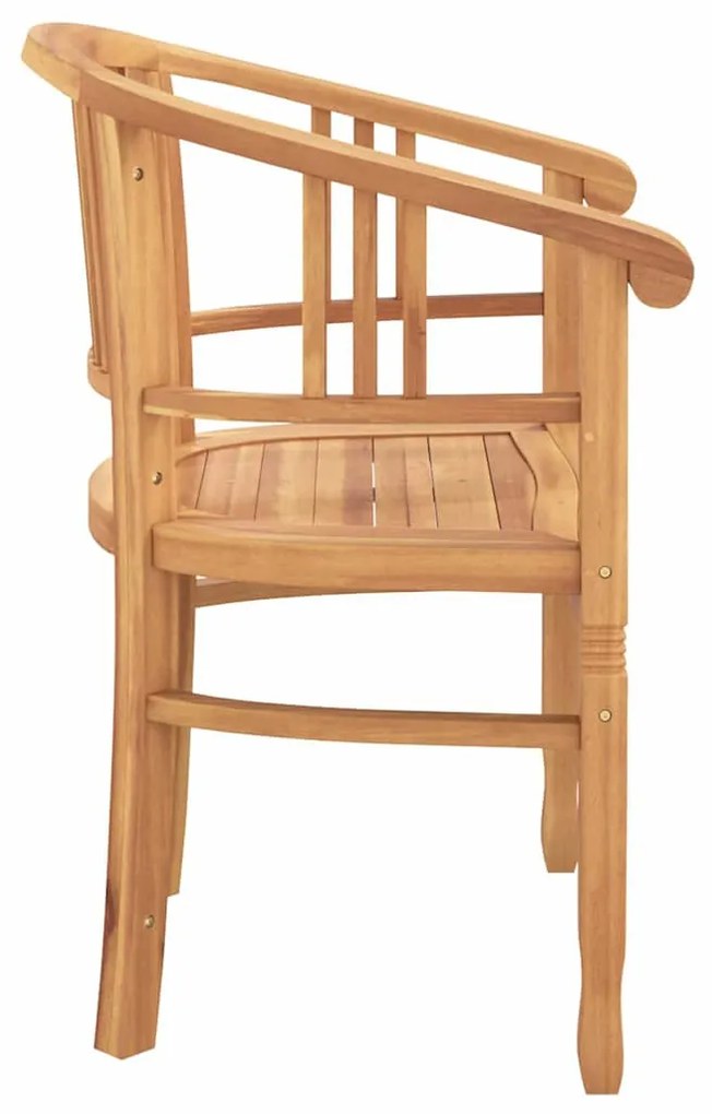 Kerti székek 2 pcs Barna 63 x 58 x 89 cm Tömör tíkfa