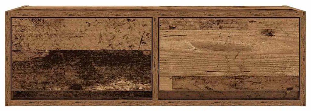 2 db antik fa szerelt fa fali TV-szekrény 80x31x25,5 cm