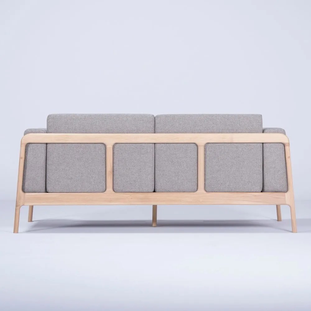 Fawn szürke kanapé tölgyfából, 180 cm - Gazzda