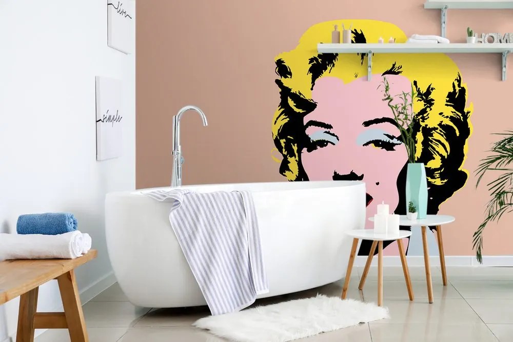 Öntapadó tapéta  pop art Marilyn Monroe barna háttéren