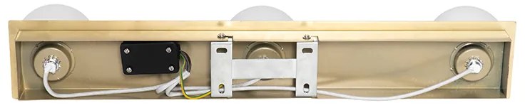 Modern fali lámpa arany 48 cm IP44 3-lámpás - Cederic