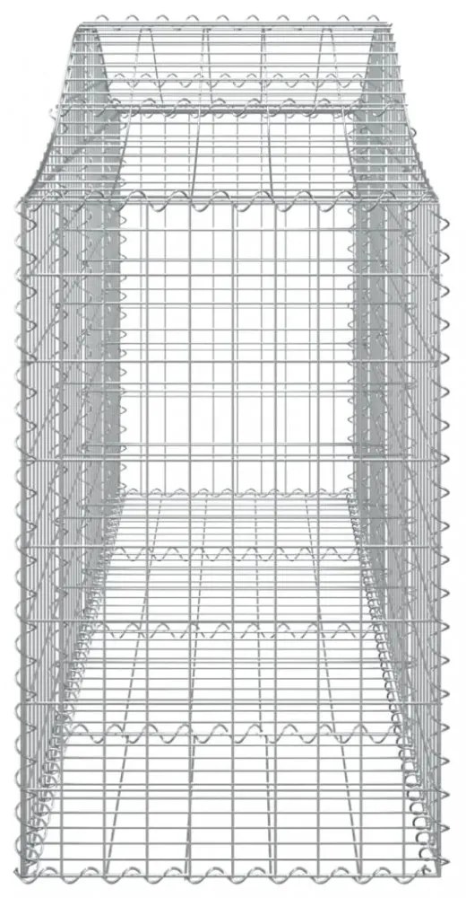 6 db íves horganyzott vas gabion kosár 200x50x80/100 cm