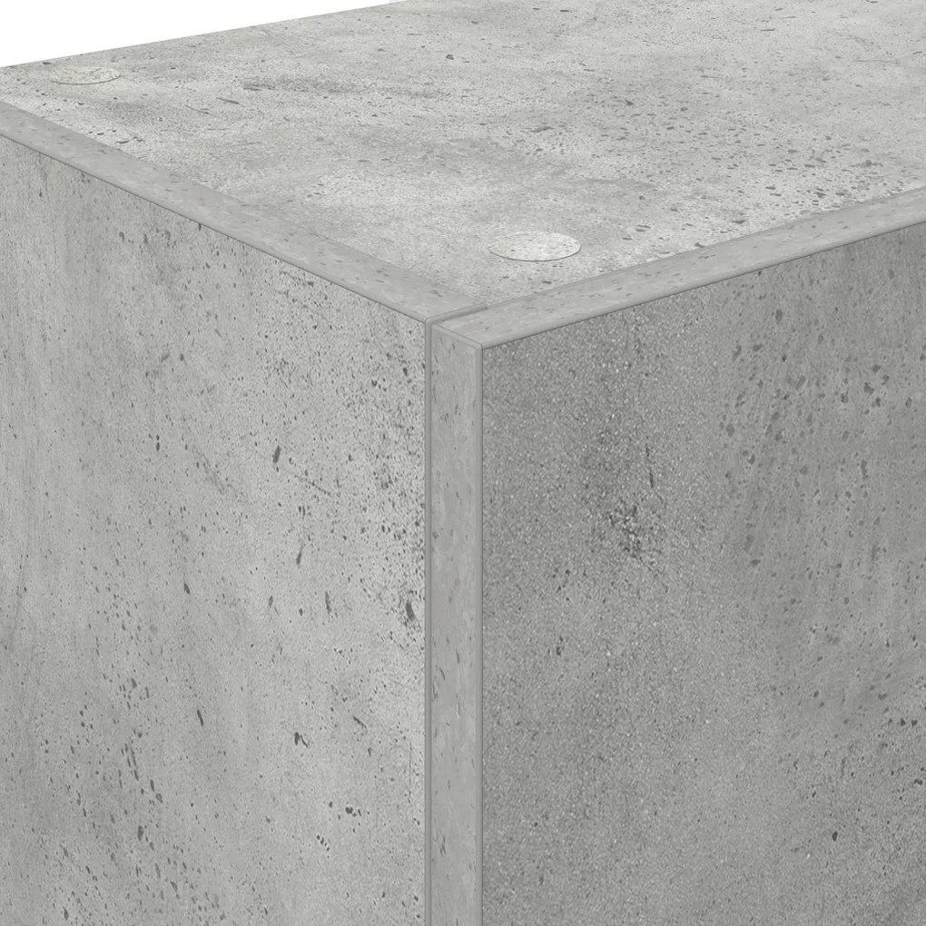 Konyhai Szekrény Beton Szürke 35x50x180 cm Mérnöki Fa