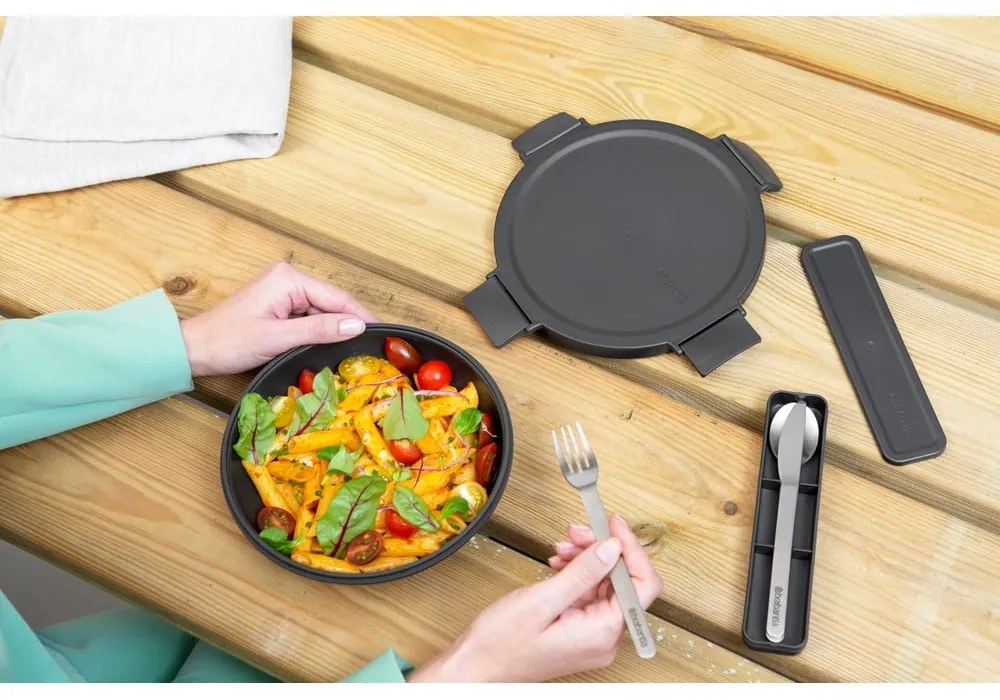 Ezüstszínű rozsdamentes acél utazó evőeszköz készlet 3 db-os Make & Take – Brabantia