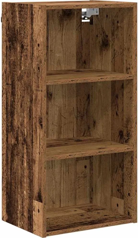 vidaXL Függő szekrény tárolóval Öreg fa 40 x 29,5 x 80 cm Faanyag