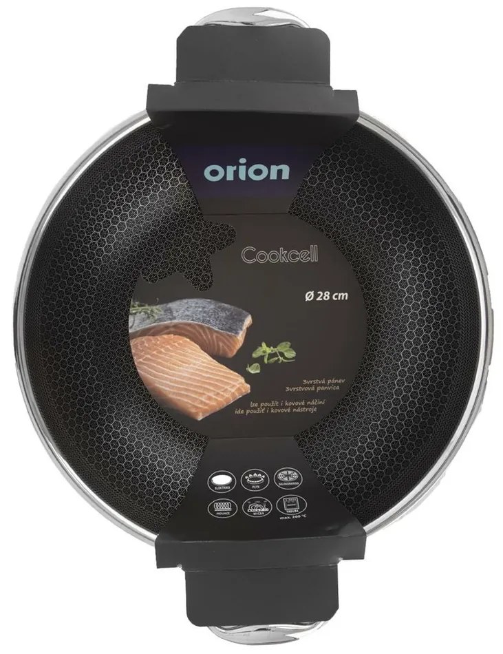 Orion COOKCELL WOK serpenyő tapadásmentes felülettel, 28 cm