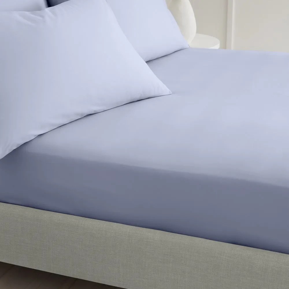Levendula színű gumis pamut-perkál lepedő 135x190 cm Cotton Percale – Bianca