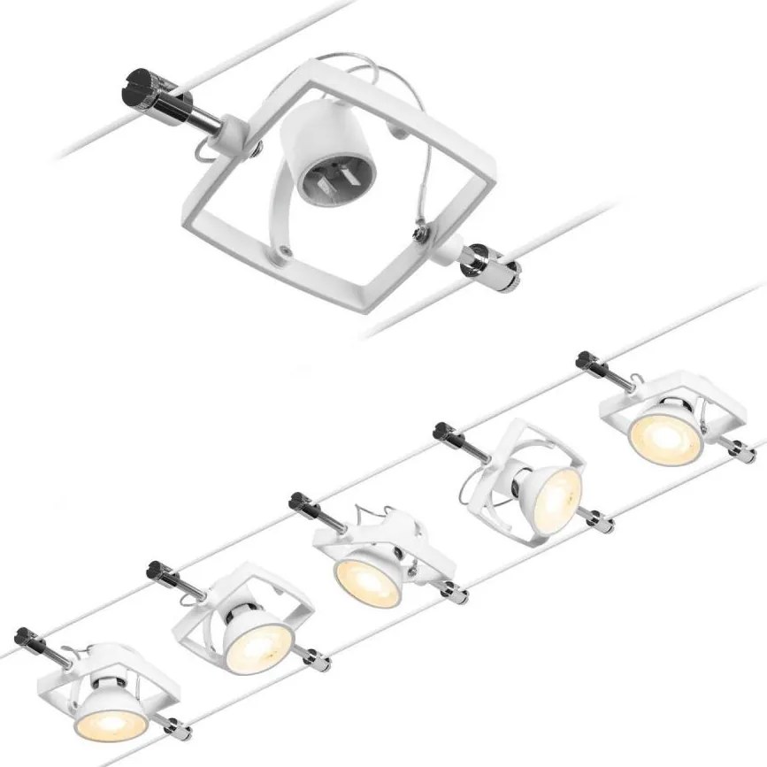 Paulmann 94432 - 5x GU5,3/10W MAC spotlámpa 230V fehér készlet