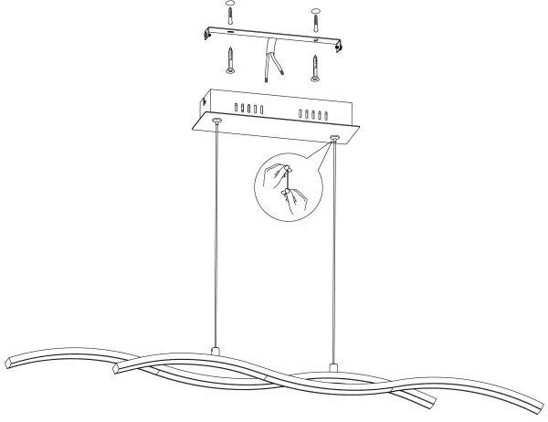 Eglo 96103 - LED Csillár LASANA 2 2xLED/9W/230V