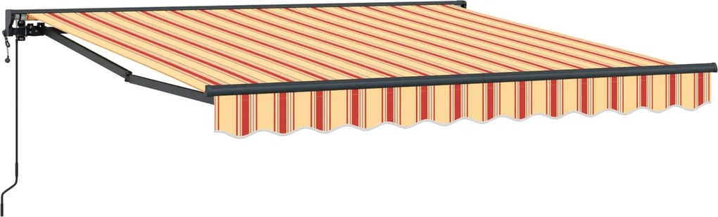 vidaXL Behúzható napellenző Sokszínű 300 x 250 cm Poliészter és fém