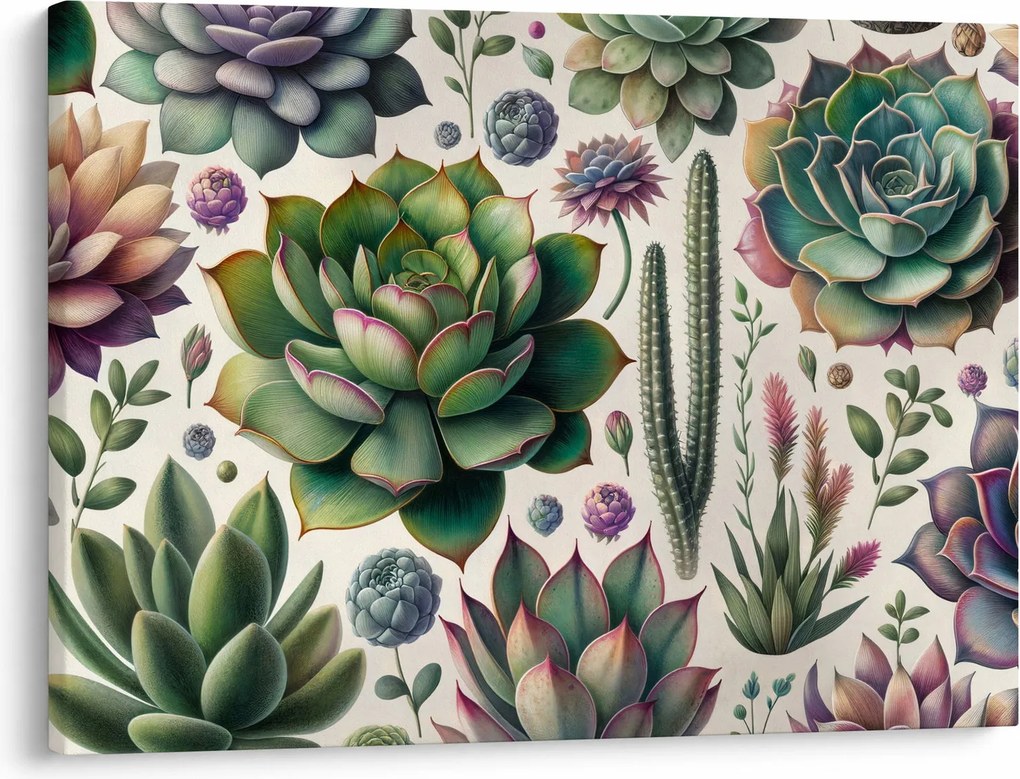 Kép - Pozsgás növények (70x50 cm)