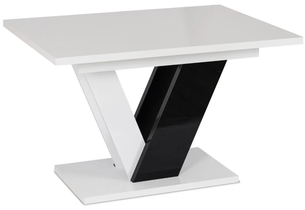 Étkezőgarnitúra 4 db székkel. Bővíthető asztal CLARK 120-160 cm + 4 db szürke étkezőszék RICK