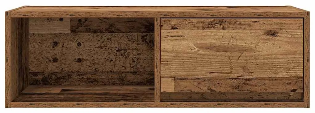 antik fa színű szerelt fa TV-szekrény 80x31x25,5 cm