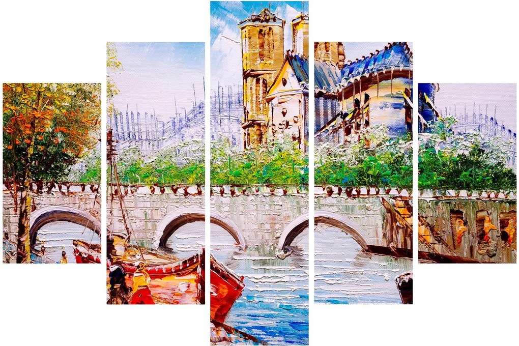 Kép - Olajfestmény a városról (150x105 cm)