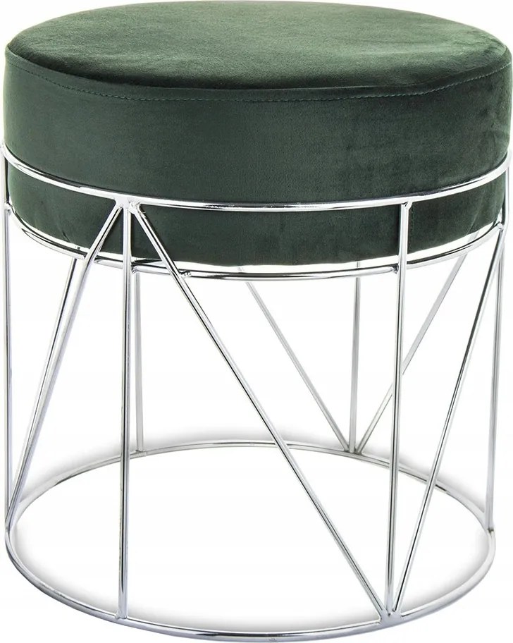 Pufa Zöld Ezüst Velúr 38cm Ülőgarnitúra