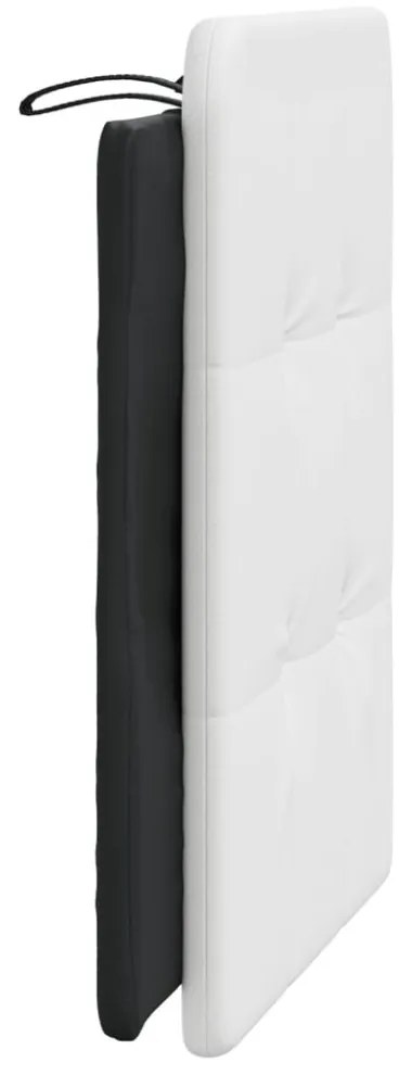 fekete és fehér műbőr fejtámla párna Zadar 80 cm