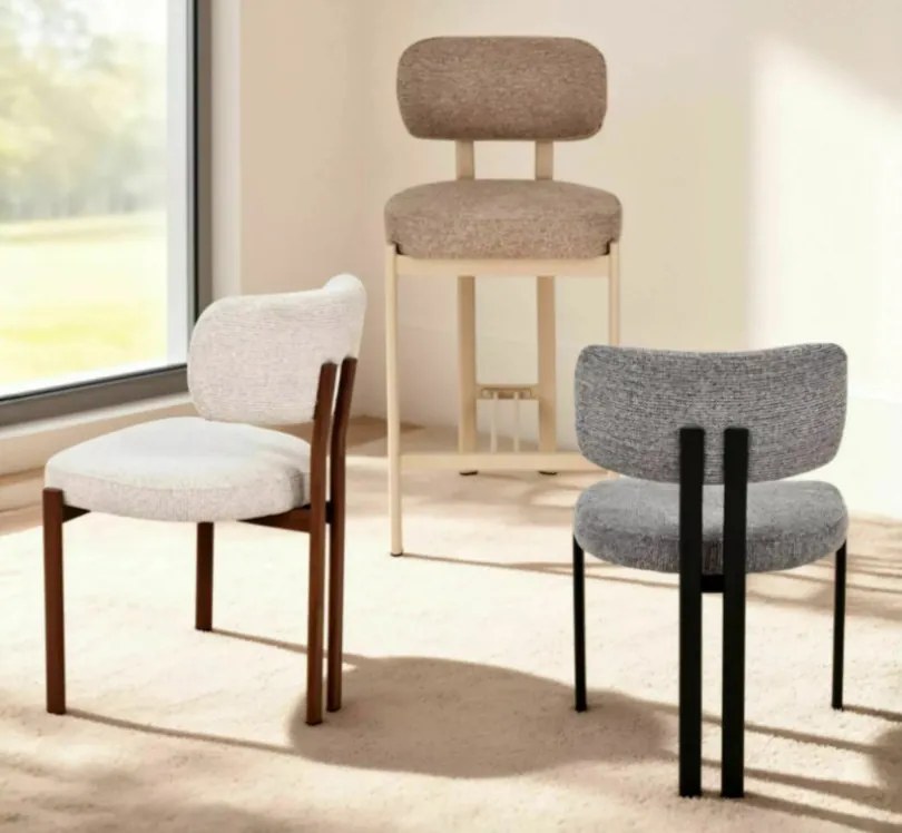 Misaki D étkezőszék világosbézs/dió