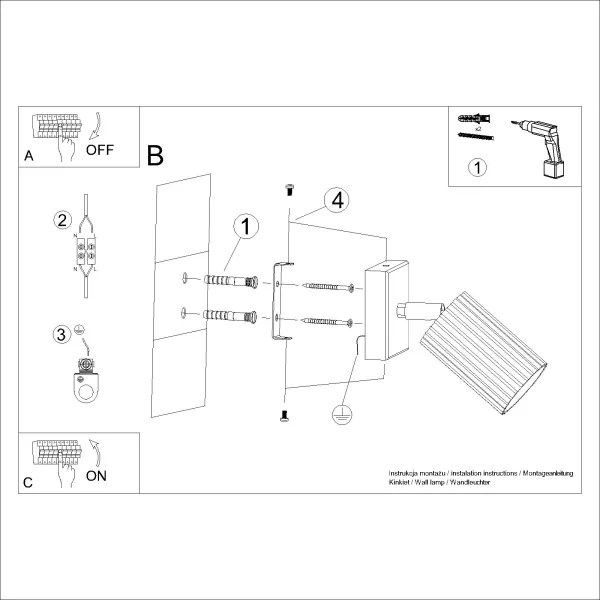Brilagi - LED fali spotlámpa CRESTO 1xGU10/10W/230V krémszínű