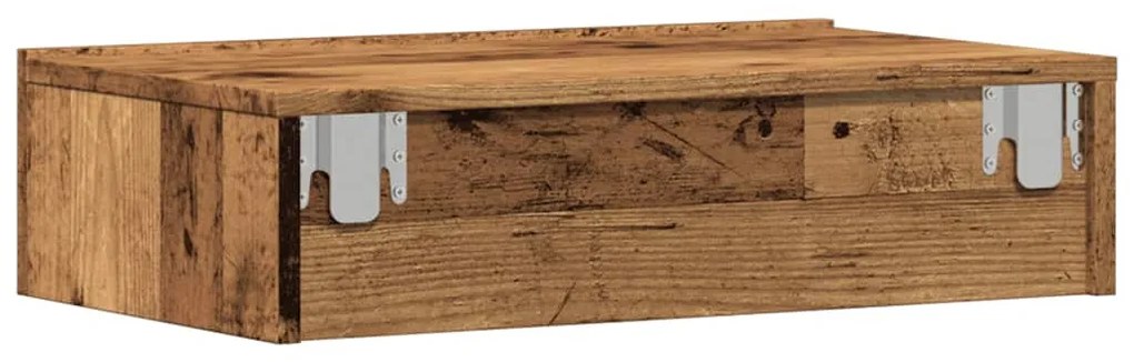 2 db antik fa színű TV-szekrény LED-lámpákkal 60 x 35 x 15,5 cm