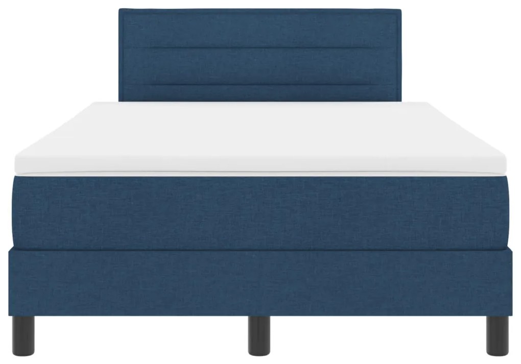 Boxspring Ágy Mattress-szel és LED Kék 120x200 cm Szövet