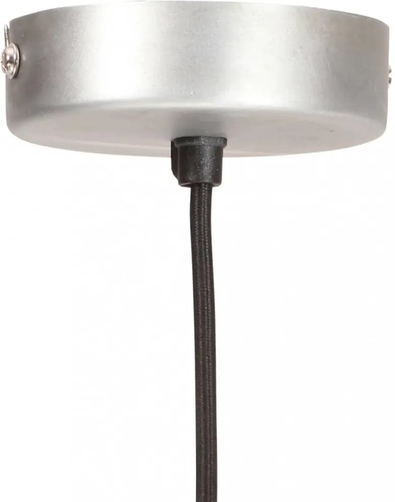 Ezüstszínű kerek ipari függőlámpa 25 w 19 cm e27