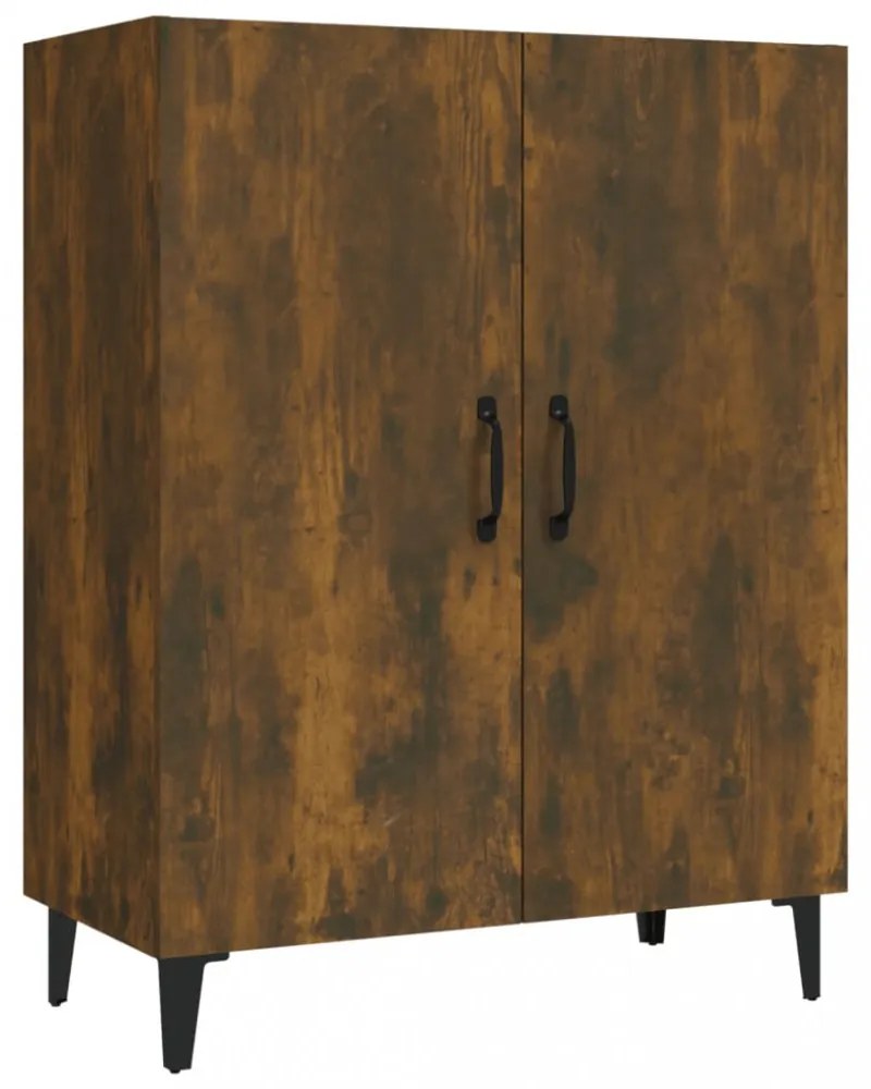 füstös tölgyszínű szerelt fa tálalószekrény 70 x 34 x 90 cm