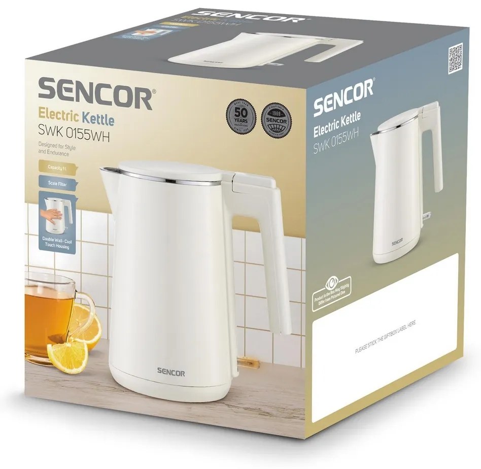 Sencor SWK 0155WH vízforraló, fehér