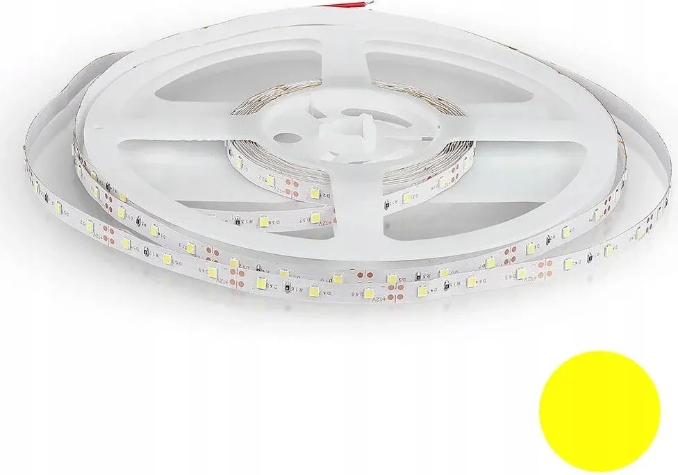 Led szalag 12V 5m sárga színű szobai fali lámpa V-tac