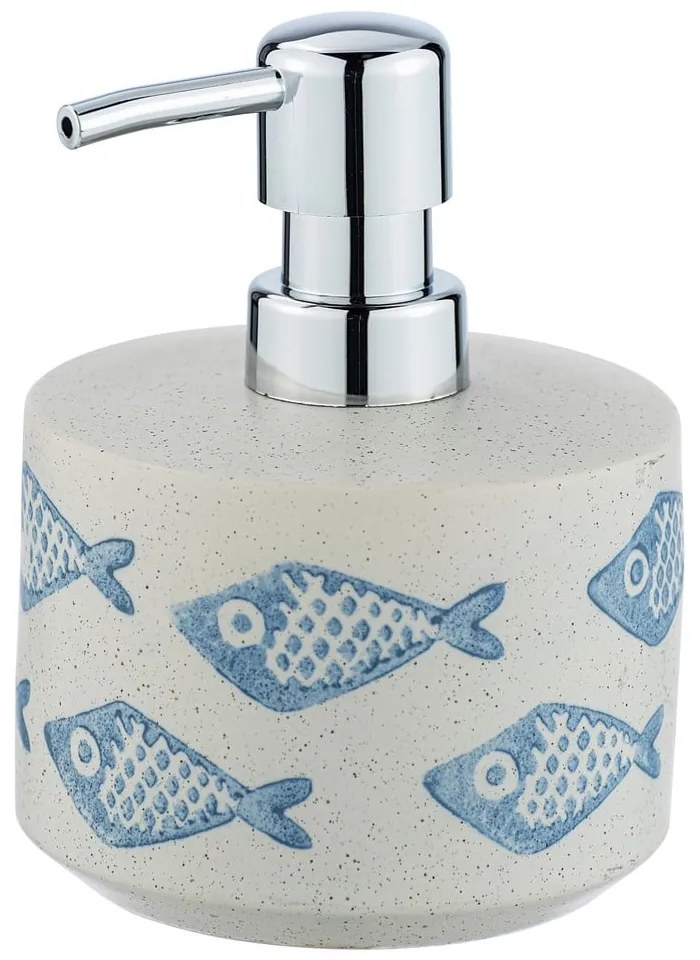 Aquamarin kék-fehér kerámia szappanadagoló, 475 ml - Wenko