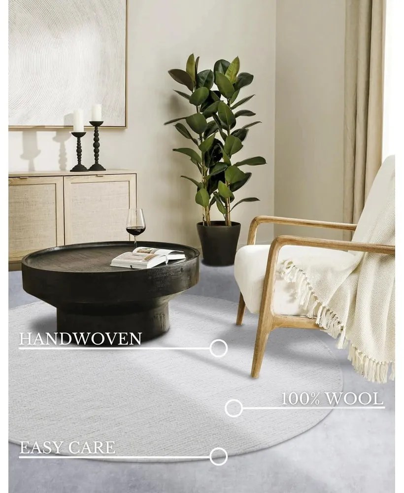 Fehér kézi szövésű gyapjú kerek szőnyeg ø 160 cm Francois – Villeroy&amp;Boch