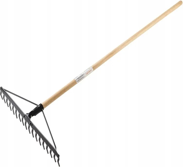 Fűlevélre Erősített Kerti Gereblye Fa Nyéllel