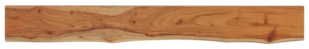 tömör akácfa téglalap alakú fali polc 180 x 20 x 2,5 cm