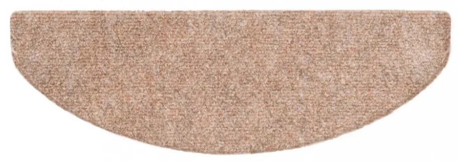 15 db krémszínű öntapadós lépcsőszőnyeg 65x21x4 cm
