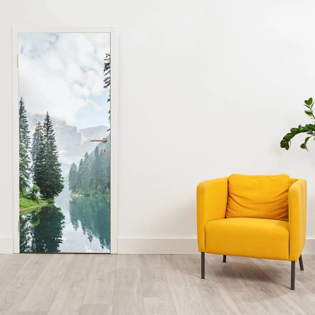 Fotótapéta ajtóra - Erdei tó (95x205cm)