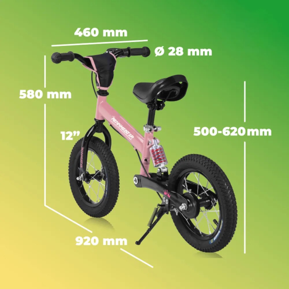 QUIDO gyerek futóbicikli, 3 éves kortól, rózsaszín Rennmeister