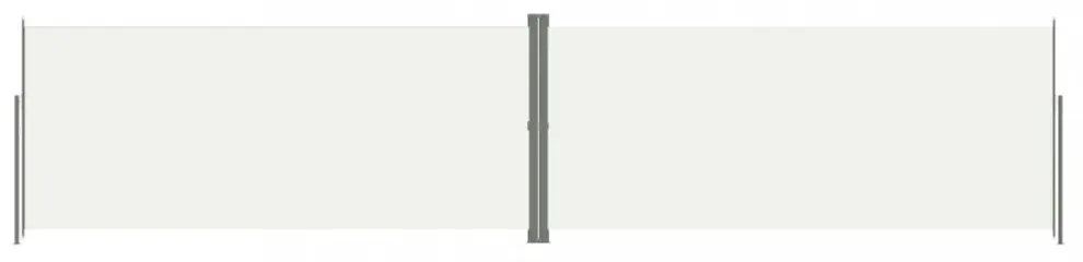 krémszínű behúzható oldalsó napellenző 220 x 1000 cm