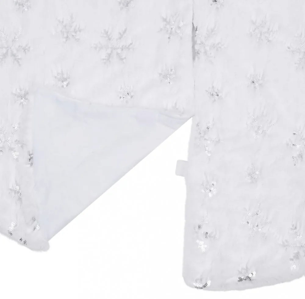 luxus karácsonyfa szoknya fehér műszőrme 90 cm