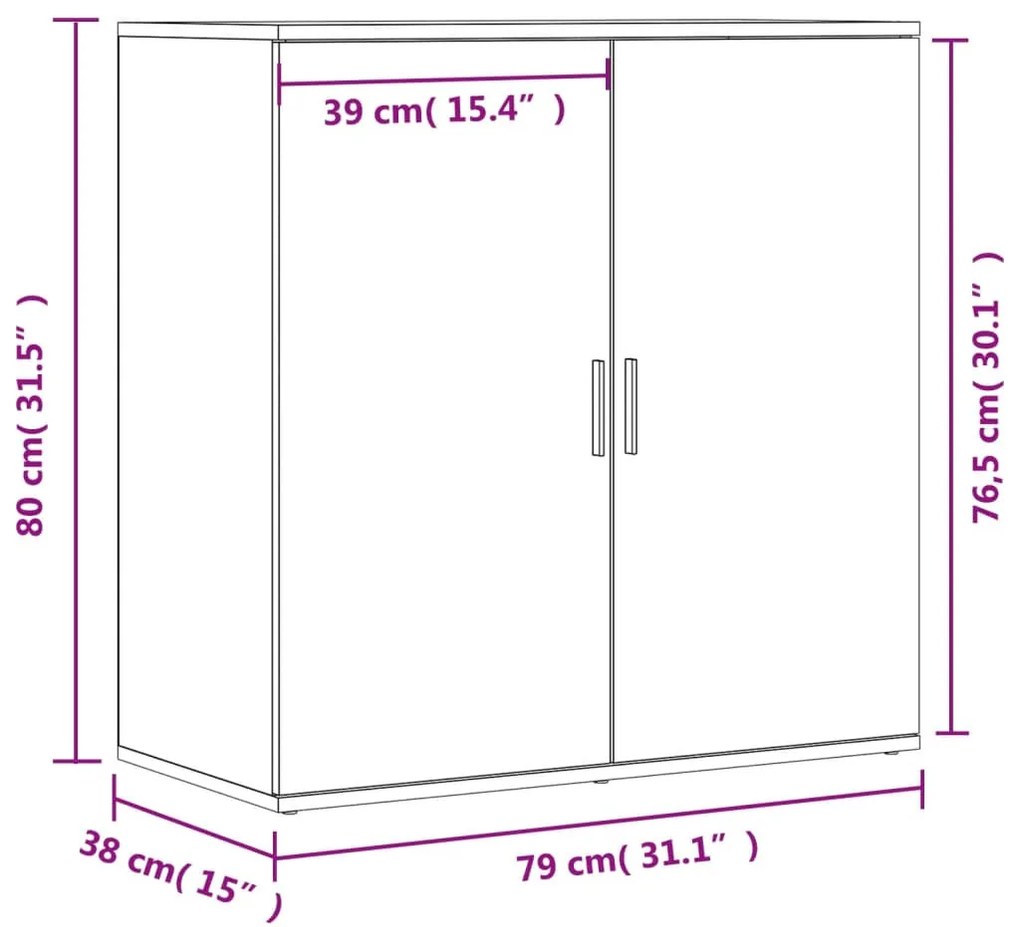 2 db fekete szerelt fa tálalószekrény 79 x 38 x 80 cm