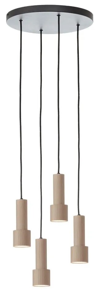 Brilliant - Csillár zsinóron CADIZ 4xGU10/10W/230V átm. 35 cm bronz