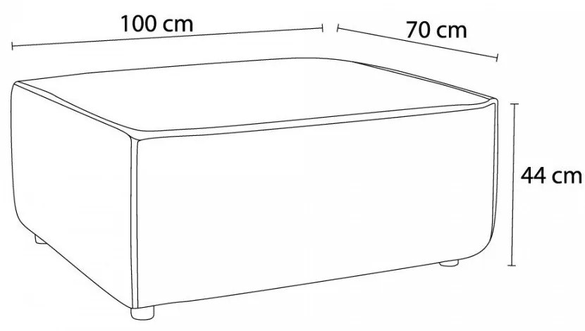 Világos rózsaszín kordbársony puff Nihad – Bobochic Paris