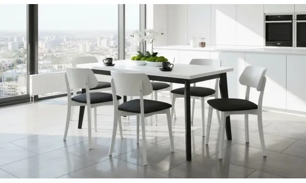 EZRA étkezőszék fehér/fekete