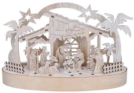 Solight 1v275 - LED karácsonyi dekoráció LED/2xAA/meleg fehér betlehem