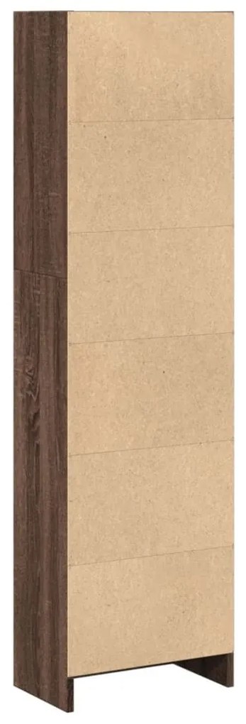 barna tölgy színű szerelt fa könyvszekrény 40 x 24 x 143 cm