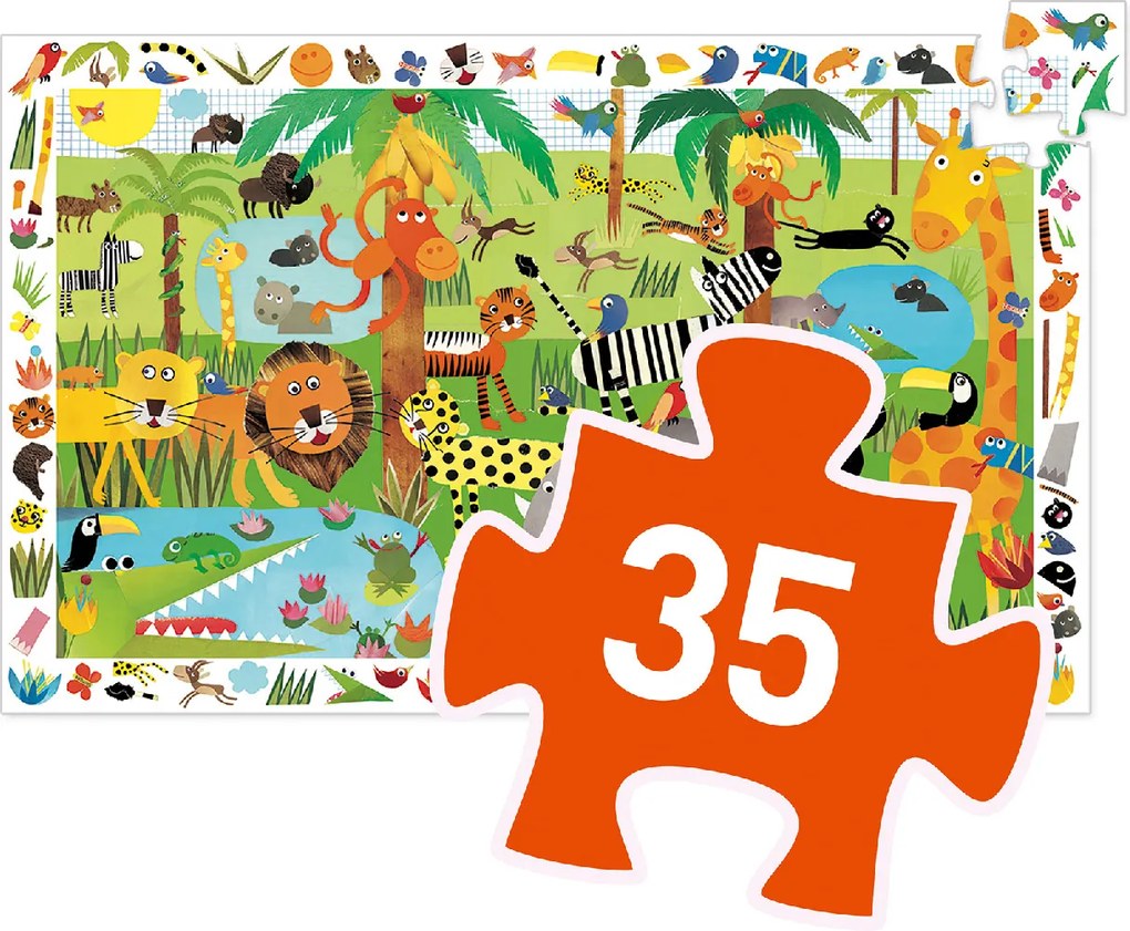 Megfigyeltető puzzle - Dzsungel, 35 db-os - Jungle