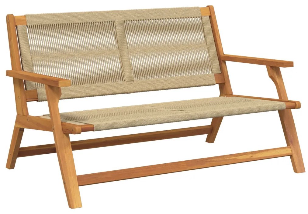 Kerti Pad Bézs 76x122x73 cm Tömör Akácfából