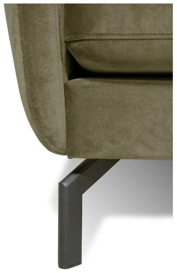 Magic zöld bársony sarokkanapé, jobb oldali - Scandic