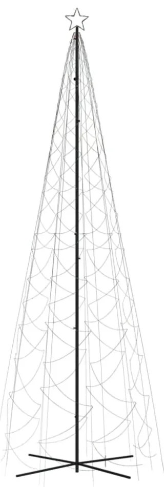 kúp alakú karácsonyfa 1400 színes LED-del 160 x 500 cm
