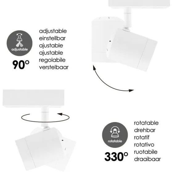 LED Dimmelhető spotlámpa MANU 1xGU10/5,8W/230V fehér